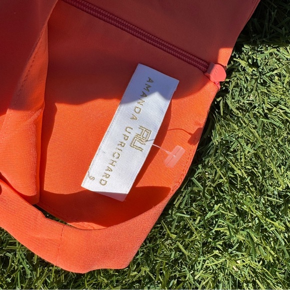 Amanda Uprichard Dress Orange Small - Picture 3 of 5